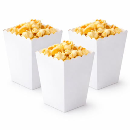 Popcornbakjes Wit