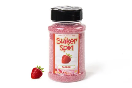 Suikerspinsuiker Aardbei, 3 x strooibussen á 400 gram